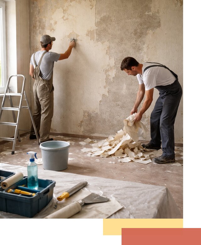 Снятие старых обоев в Старом Осколе быстро и качественно