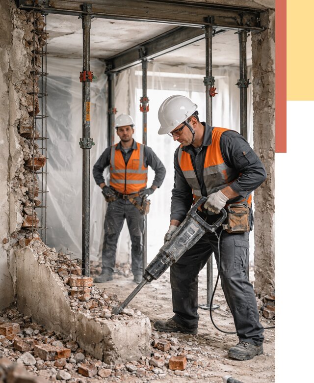 Снос несущих стен в Старом Осколе от 10370 руб. — демонтаж несущей стены под ключ | ОТДЕЛОЧНИК-Срк