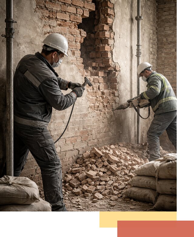 Демонтаж кирпичных стен в Старом Осколе быстро и безопасно