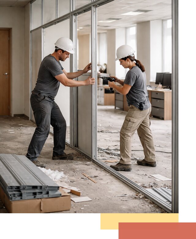 Демонтаж алюминиевых перегородок в Старом Осколе быстро и аккуратно