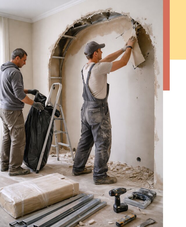 Демонтаж арки из гипсокартона в Старом Осколе от 3541 руб. — услуги под ключ | ОТДЕЛОЧНИК-Срк