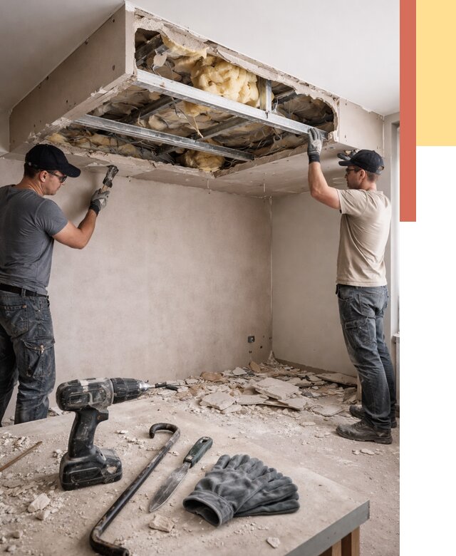 Демонтаж короба из гипсокартона в Старом Осколе от 1538 руб. — быстро и недорого | ОТДЕЛОЧНИК-Срк