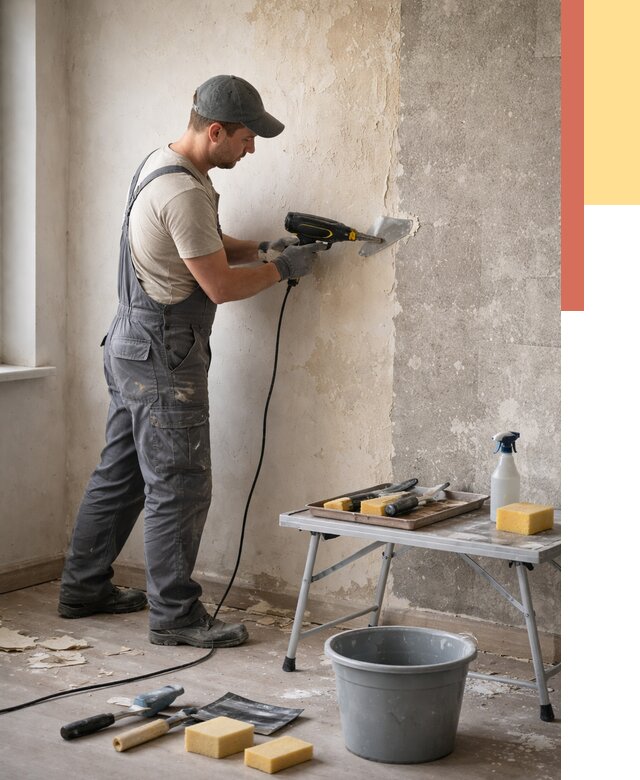 Очистка стен от клея в Старом Осколе от 1872 руб. — снятие и удаление клея со стен | ОТДЕЛОЧНИК-Срк