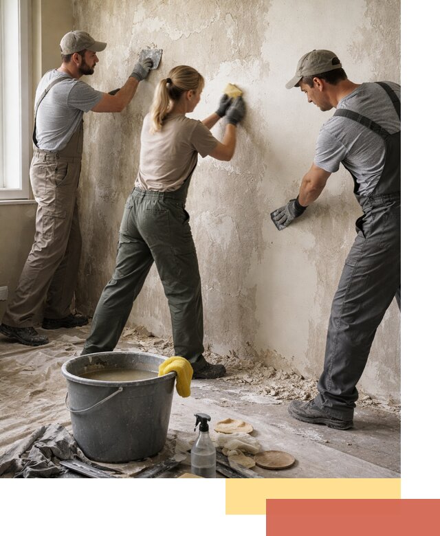 Очистка стен от клея и грунтовки в Старом Осколе качественно и быстро