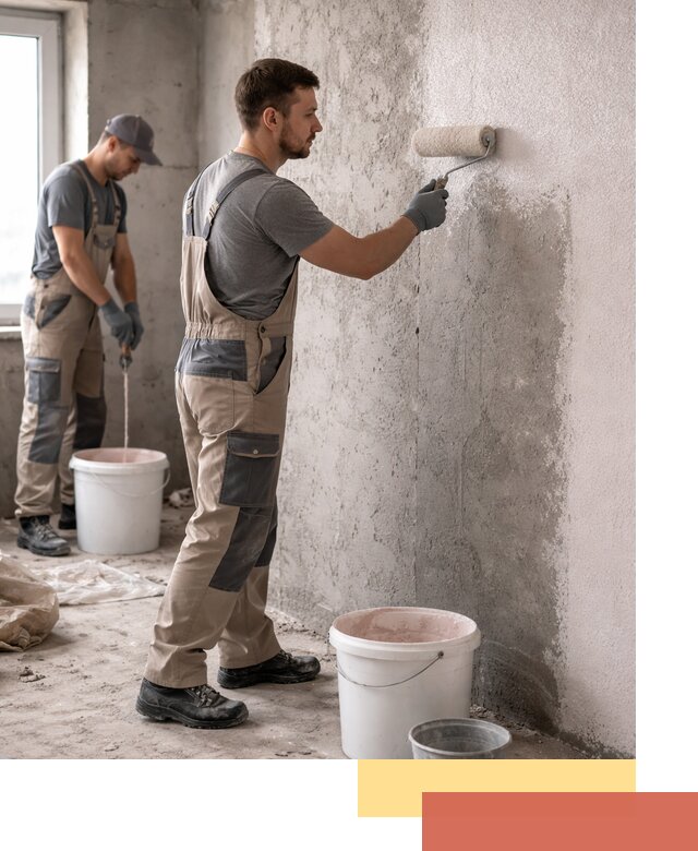 Нанесение бетоноконтакта на стены в Старом Осколе для последующей отделки