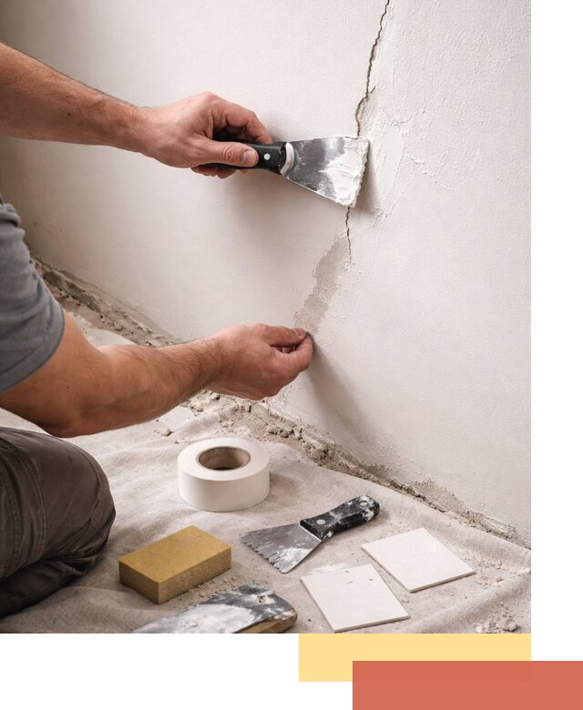 Заделка трещин и сколов в стенах и потолках в Старом Осколе