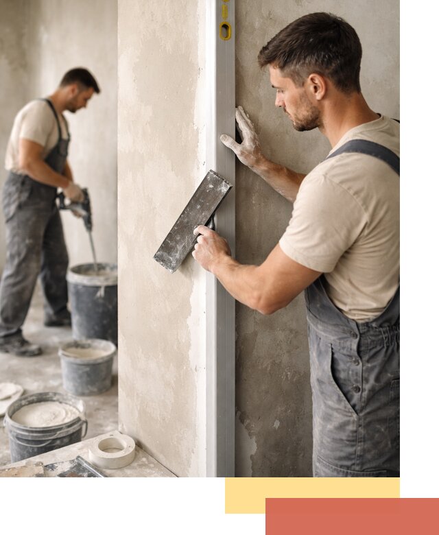 Выведение углов стен в Старом Осколе: монтаж и оштукатуривание