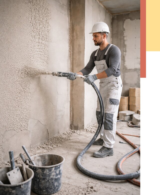 Машинная штукатурка стен в Старом Осколе под ключ от 6576 руб./м2 | ОТДЕЛОЧНИК-Срк