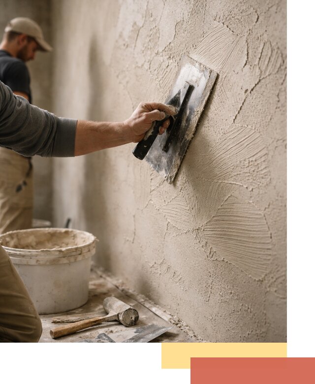 Фактурная штукатурка стен в Старом Осколе — монтаж, отделка, реставрация