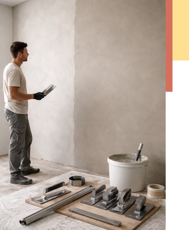 Нанесение микроцемента на стены в Старом Осколе от 3237 руб./м2 под ключ | ОТДЕЛОЧНИК-Срк