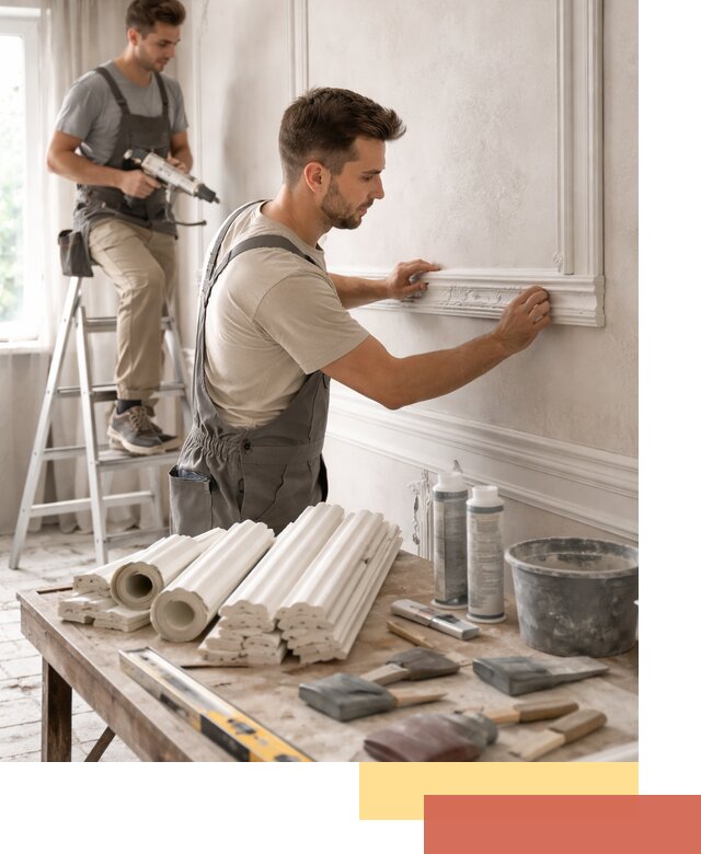 Монтаж лепнины на стены в Старом Осколе профессионально и качественно