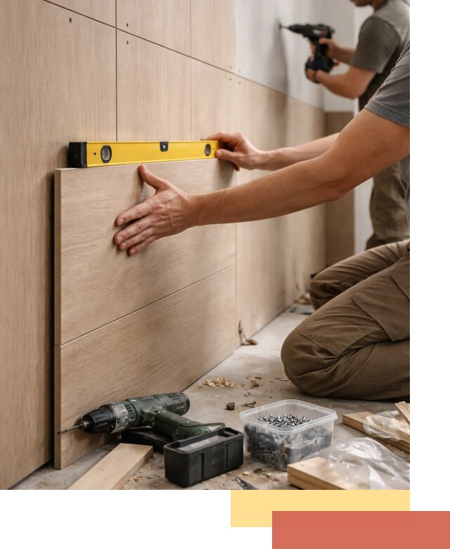 Профессиональный монтаж МДФ панелей на стены в Старом Осколе