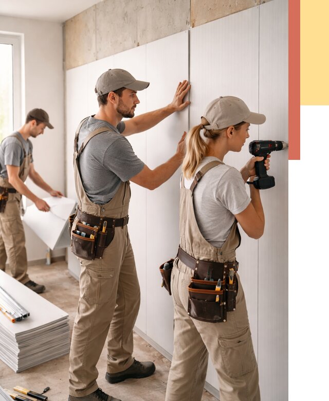 Монтаж ПВХ панелей на стены в Старом Осколе от 455 руб/м2 — быстро и недорого | ОТДЕЛОЧНИК-Срк