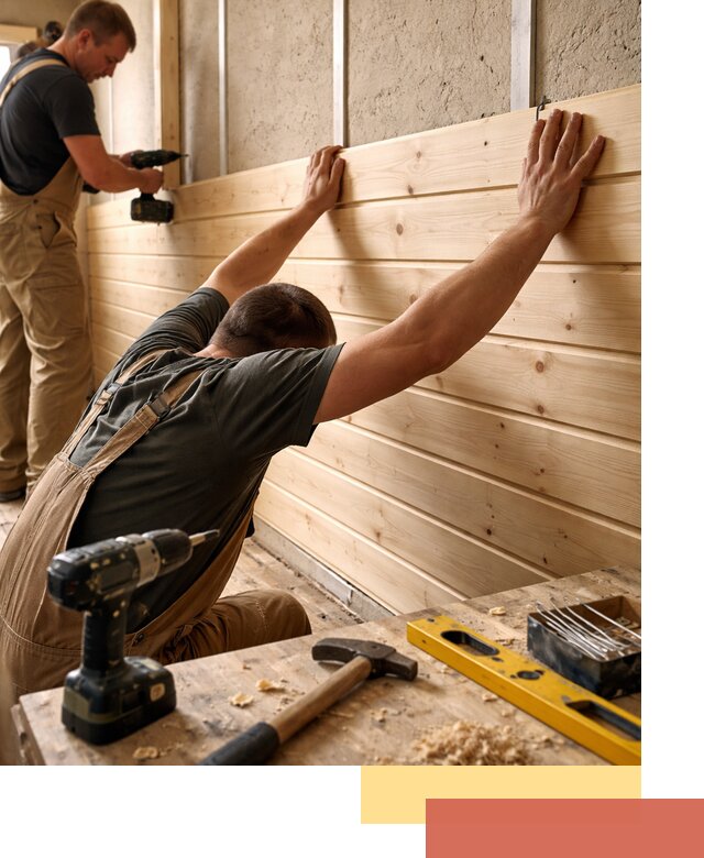 Монтаж деревянной вагонки на стены в Старом Осколе быстро и качественно