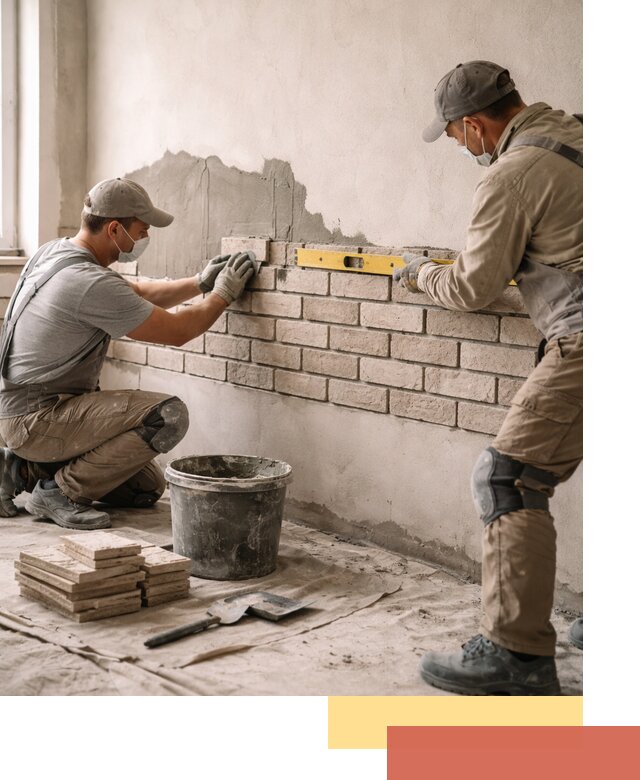 Монтаж декоративного кирпича профессионально в Старом Осколе