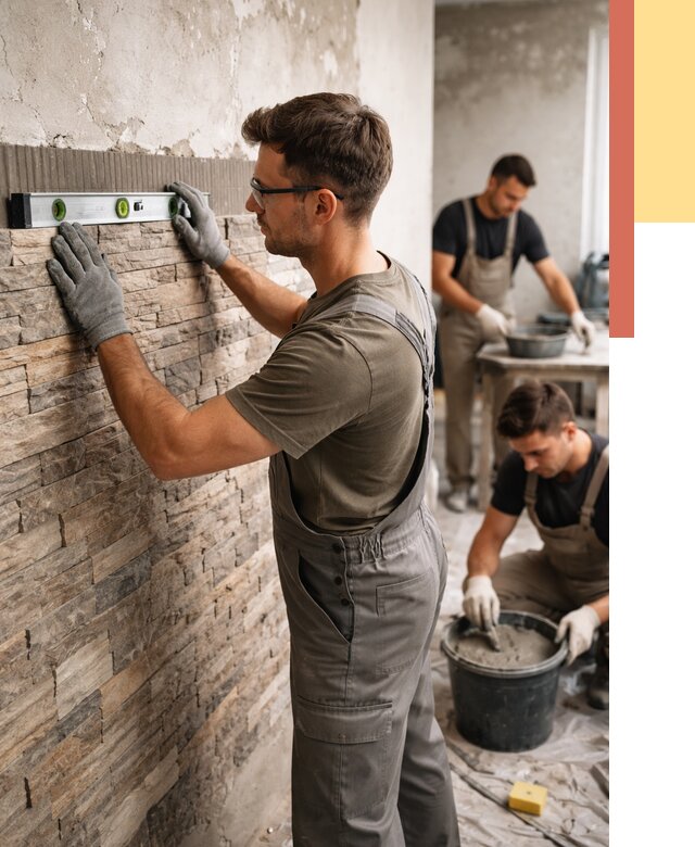 Монтаж искусственного камня в Старом Осколе от 4553 руб. под ключ | ОТДЕЛОЧНИК-Срк