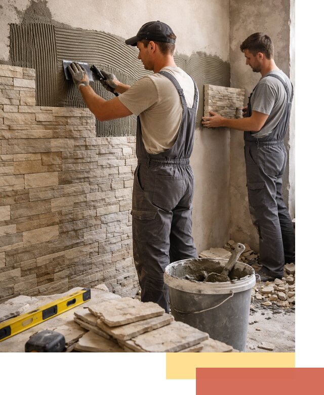 Монтаж искусственного камня в Старом Осколе — облицовка стен и фасадов