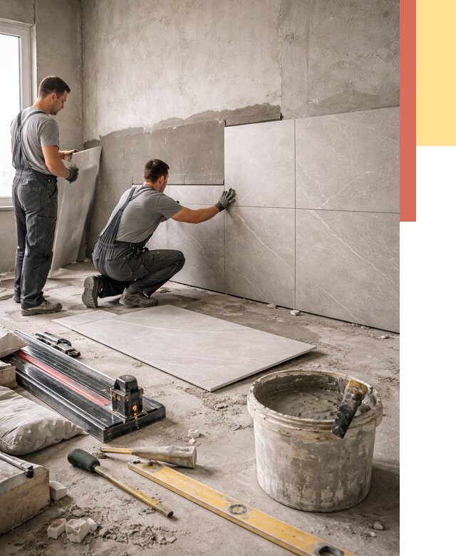 Облицовка стен керамогранитом в Старом Осколе от 4249 руб./м² — услуги под ключ | ОТДЕЛОЧНИК-Срк