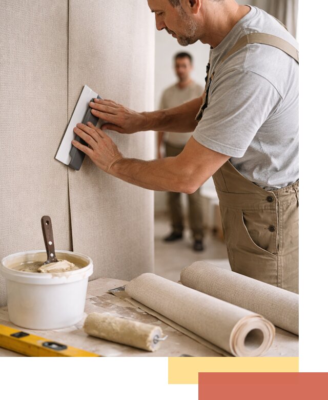 Поклейка текстильных обоев в Старом Осколе профессионально и аккуратно