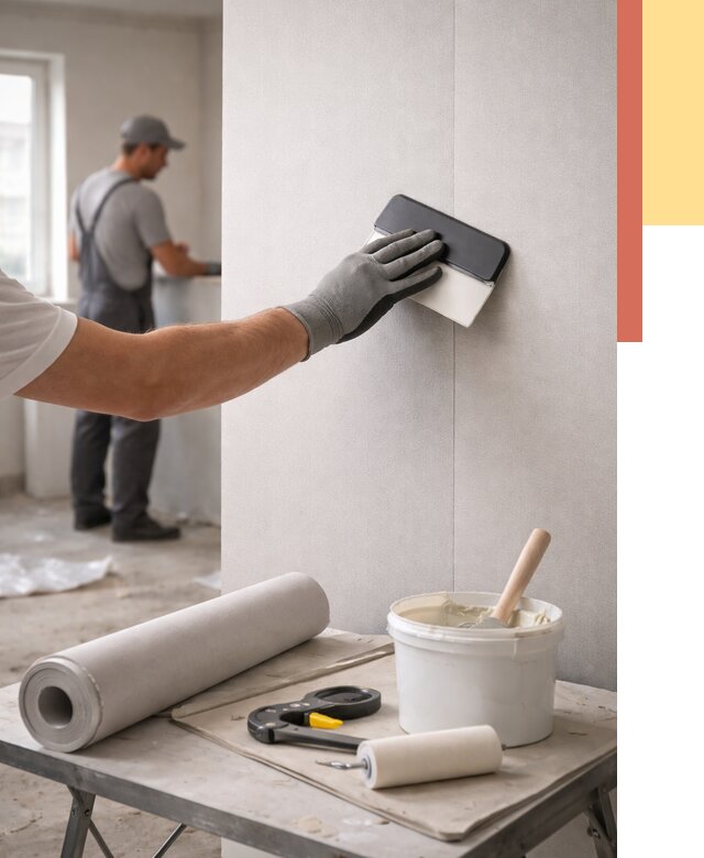 Поклейка обоев под покраску в Старом Осколе от 3541 руб. за м2 | ОТДЕЛОЧНИК-Срк