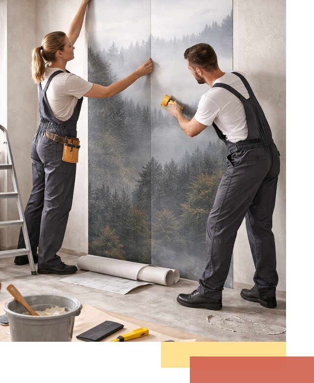 Поклейка фотообоев профессионально в Старом Осколе под ключ