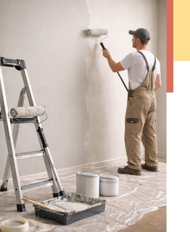 Покраска стен латексной краской в Старом Осколе от 4553 руб. за м2 | ОТДЕЛОЧНИК-Срк