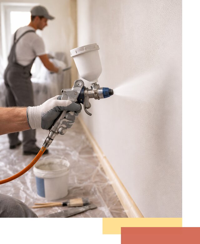 Покраска стен краскопультом в Старом Осколе быстро и качественно