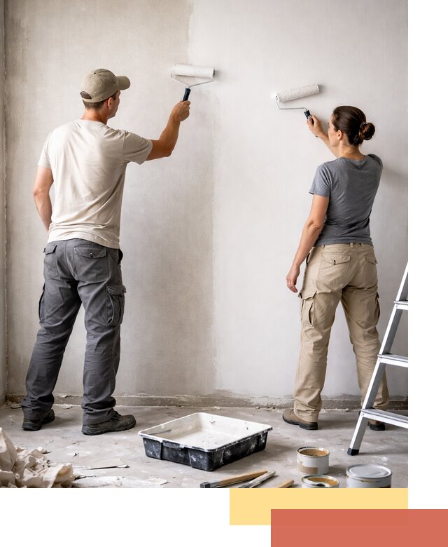 Окраска стен по стеклохолсту в Старом Осколе качественно и долговечно