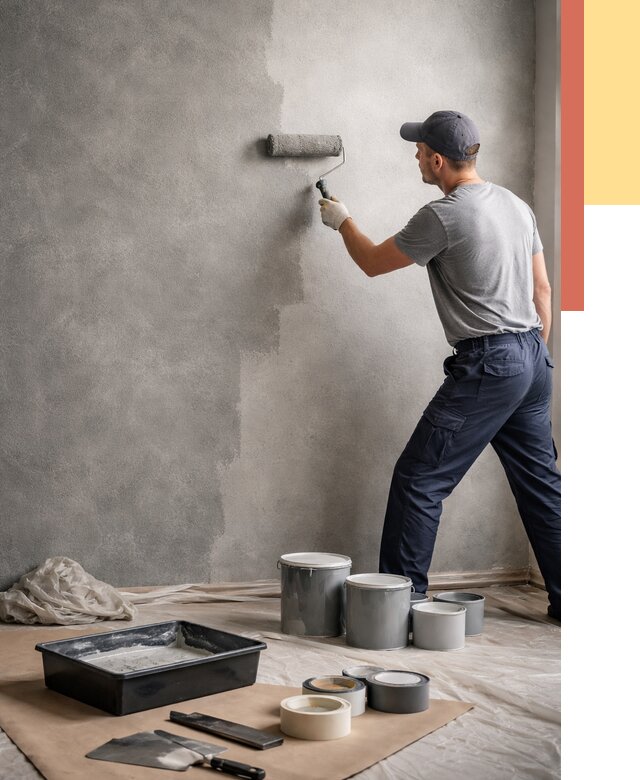 Покраска стен под бетон в Старом Осколе от 658 руб. за м2 — быстро и недорого | ОТДЕЛОЧНИК-Срк