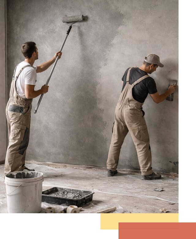 Покраска стен под бетон в Старом Осколе профессионально и недорого