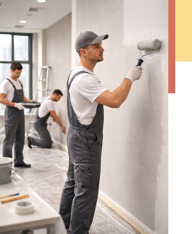 Покраска стен в офисе в Старом Осколе от 8599 руб. — быстро и недорого | ОТДЕЛОЧНИК-Срк