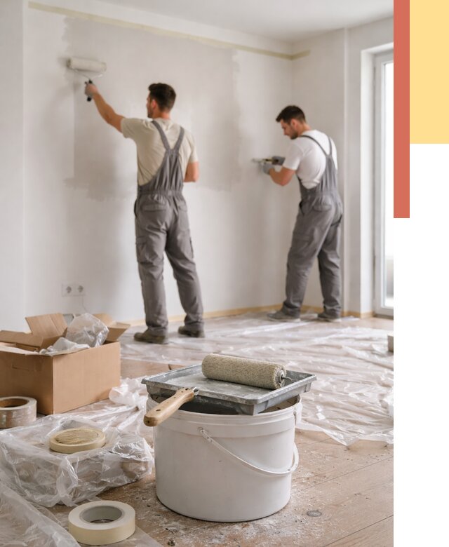 Покраска стен в квартире в Старом Осколе от 2529 руб/м2 — быстро и недорого | ОТДЕЛОЧНИК-Срк