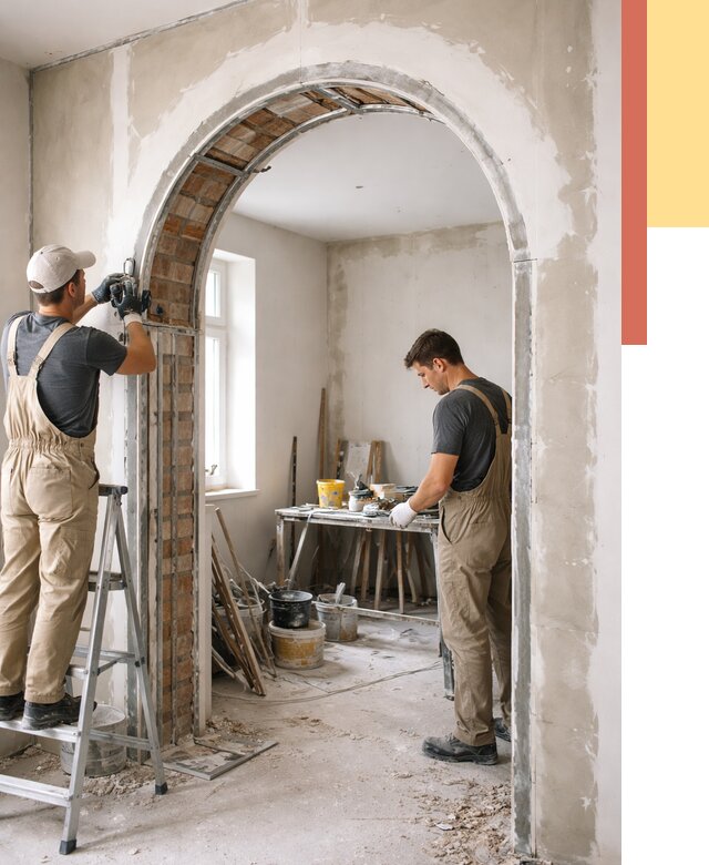 Устройство арочного проема в Старом Осколе от 9611 руб. под ключ — быстро и недорого | ОТДЕЛОЧНИК-Срк