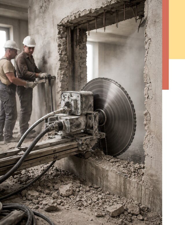 Алмазная резка проемов в Старом Осколе от 4553 руб. быстро и недорого | ОТДЕЛОЧНИК-Срк