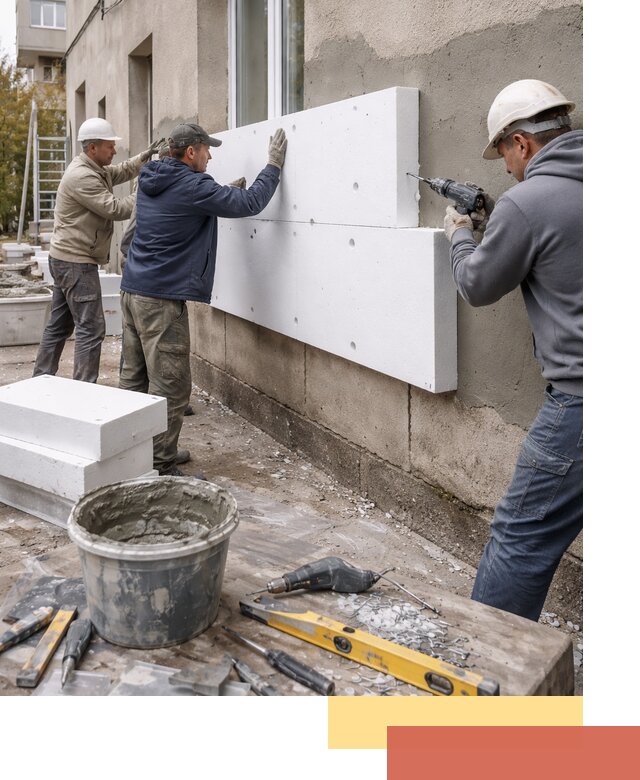 Утепление наружных стен пенопластом в Старом Осколе