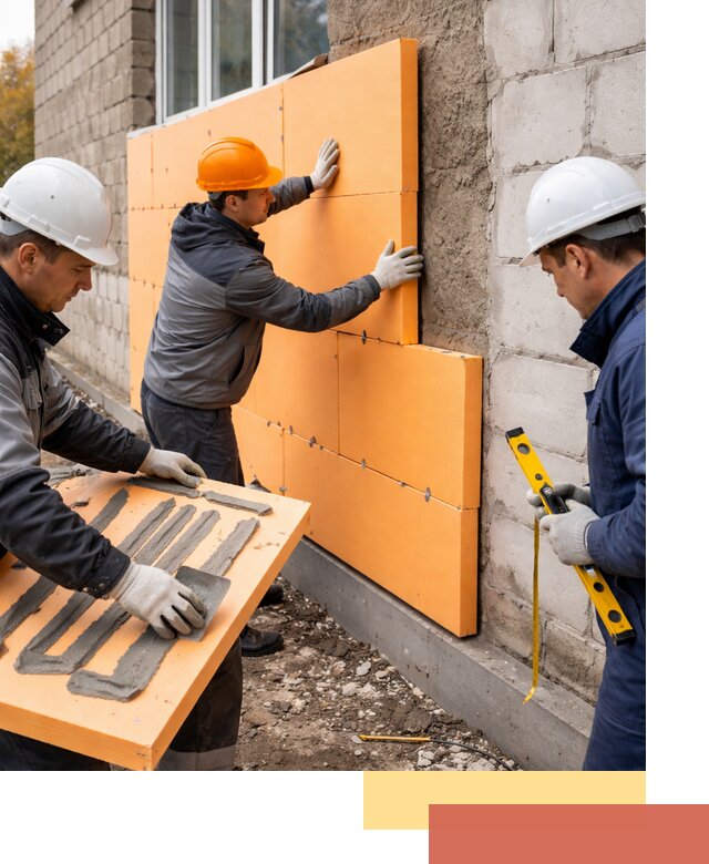 Утепление фасада пеноплексом под ключ в Старом Осколе