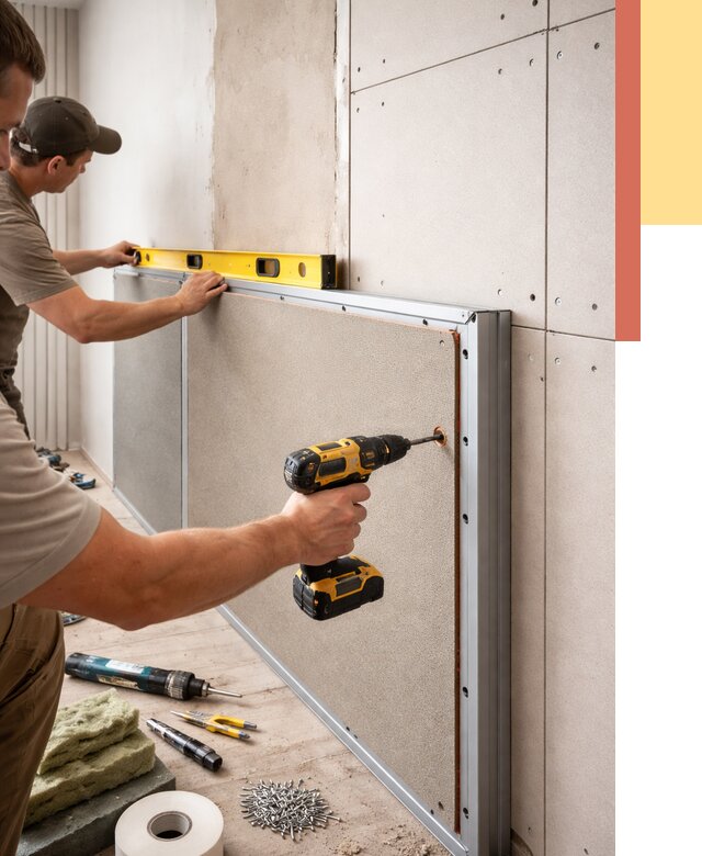 Шумоизоляция стен панелями ЗИПС в Старом Осколе от 2226 руб./м² под ключ | ОТДЕЛОЧНИК-Срк