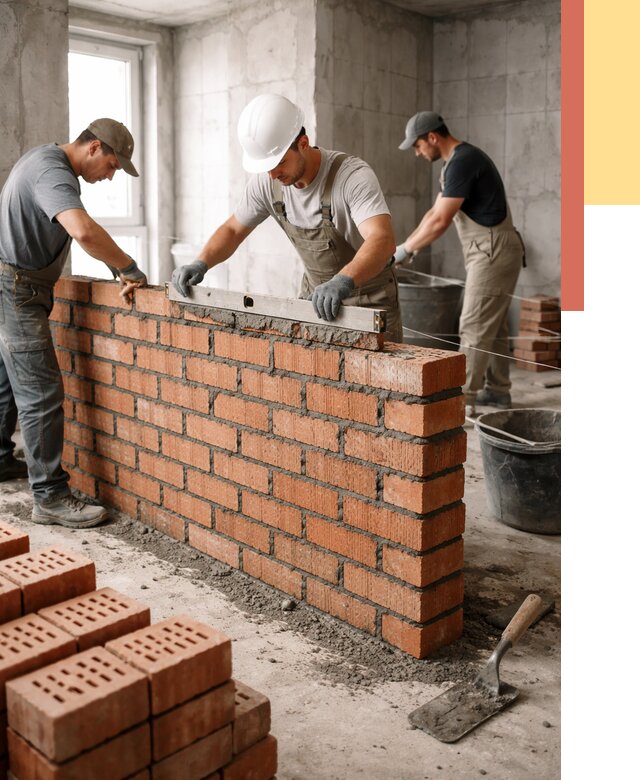 Кладка перегородок из кирпича в Старом Осколе от 3541 руб. за м² | ОТДЕЛОЧНИК-Срк