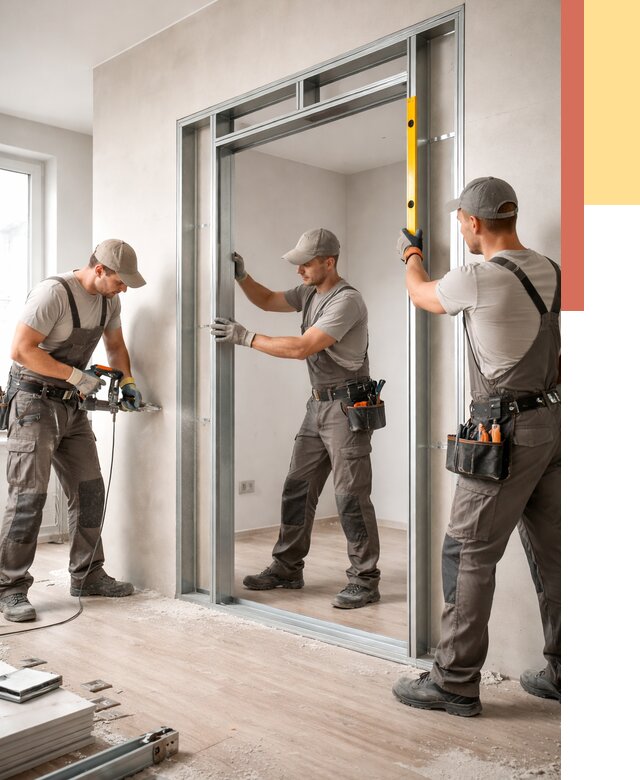 Устройство дверного проема в перегородке в Старом Осколе от 4553 руб. под ключ | ОТДЕЛОЧНИК-Срк