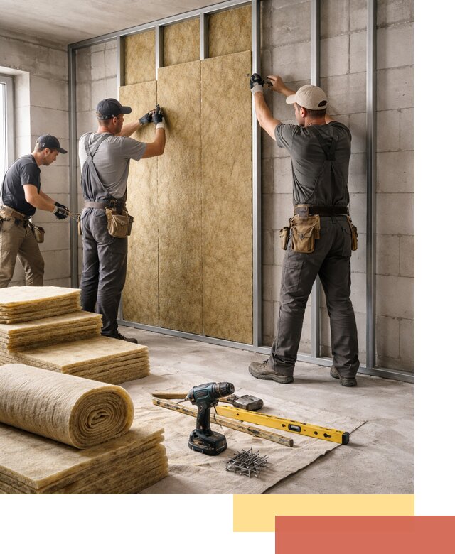 Шумоизоляция перегородок из блоков в Старом Осколе — монтаж и защита шумоизоляцией