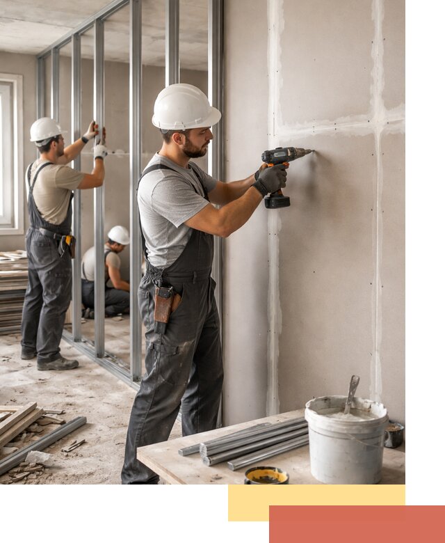 Перегородки из огнестойкого гипсокартона в Старом Осколе под ключ