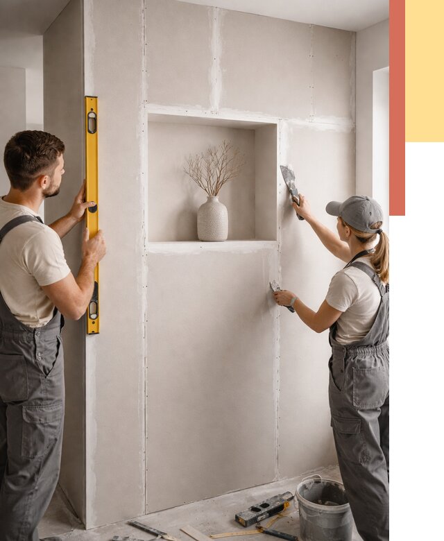 Перегородка из гипсокартона с нишей в Старом Осколе от 3288 руб. под ключ | ОТДЕЛОЧНИК-Срк