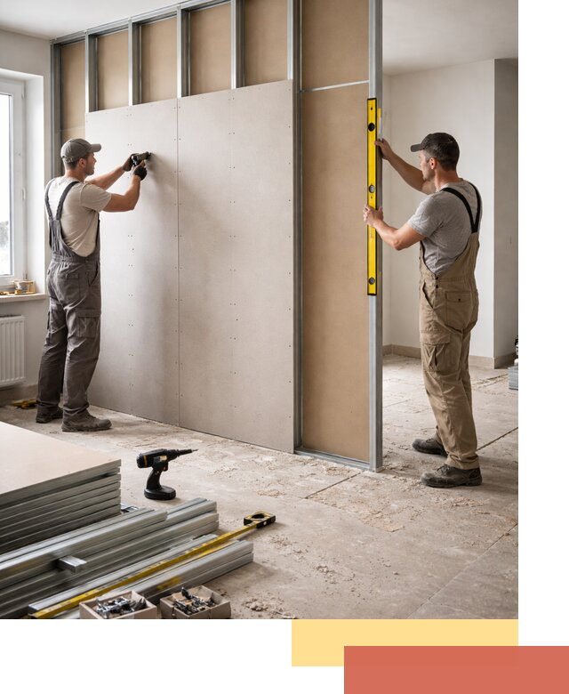 Зонирующая перегородка из гипсокартона под ключ в Старом Осколе