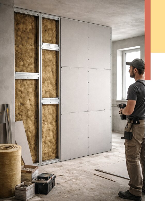 Усиленная перегородка под навеску в Старом Осколе от 12950 руб. — монтаж под ключ | ОТДЕЛОЧНИК-Срк