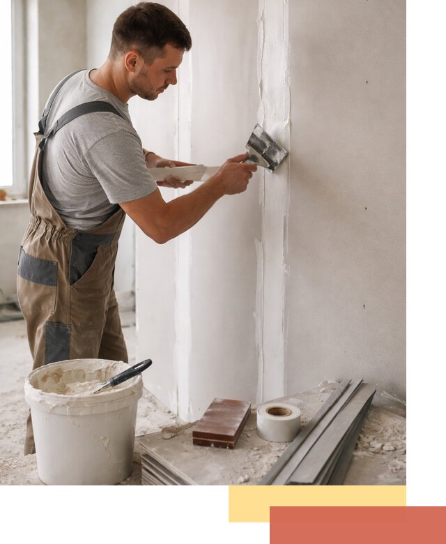 Шпаклевка перегородок из гипсокартона в Старом Осколе качественно и быстро