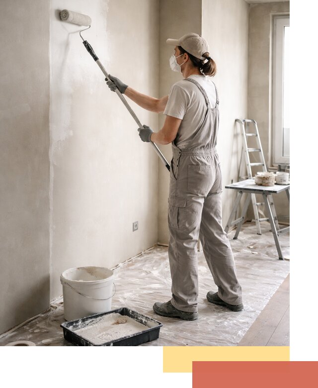 Покраска перегородок из гипсокартона в Старом Осколе качественно и недорого