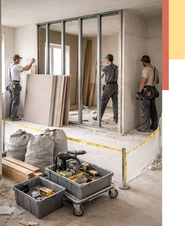 Перенос гипсокартонной перегородки в Старом Осколе под ключ от 4553 руб. | Демонтаж и монтаж – ОТДЕЛОЧНИК-Срк