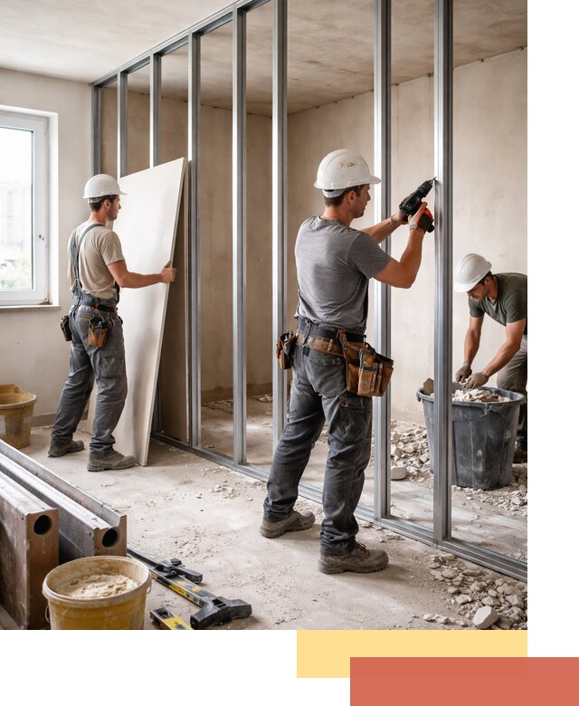 Перенос гипсокартонной перегородки в Старом Осколе профессионально и быстро