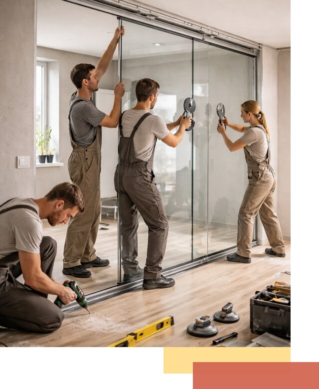 Изготовление стеклянных перегородок на заказ в Старом Осколе