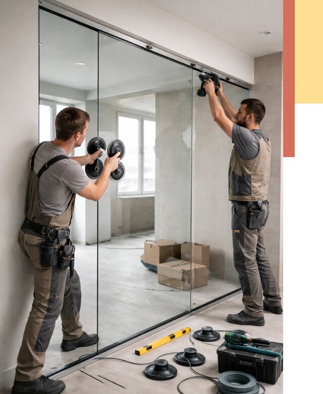 Монтаж стеклянных перегородок в Старом Осколе от 6576 руб. | ОТДЕЛОЧНИК-Срк